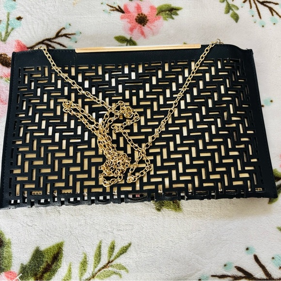 NY&CO NWOT gold and black chain purse - Picture 1 of 5